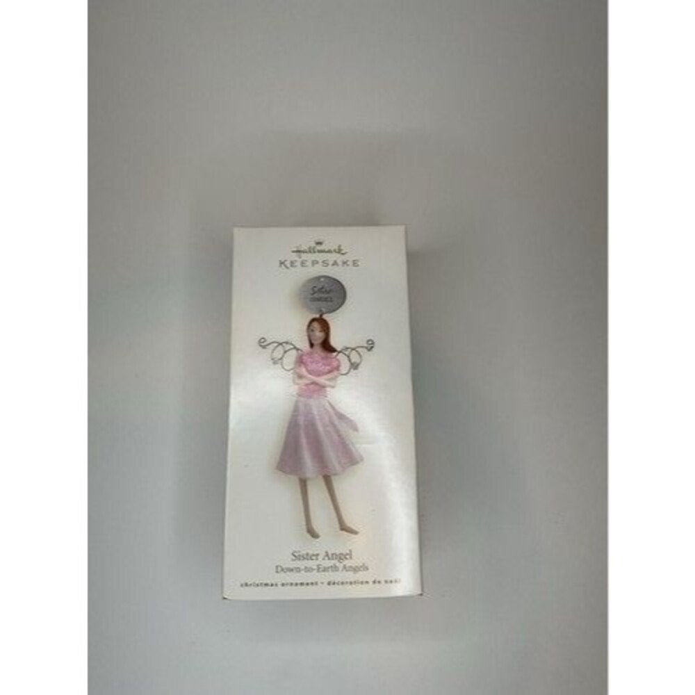 NWB Hallmark Keepsake Christmas Ornament Sister Angel Down to Earth Angels 4"‎